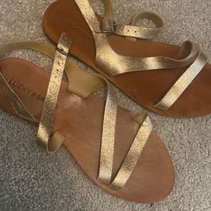 Lucky Brand gold sandals